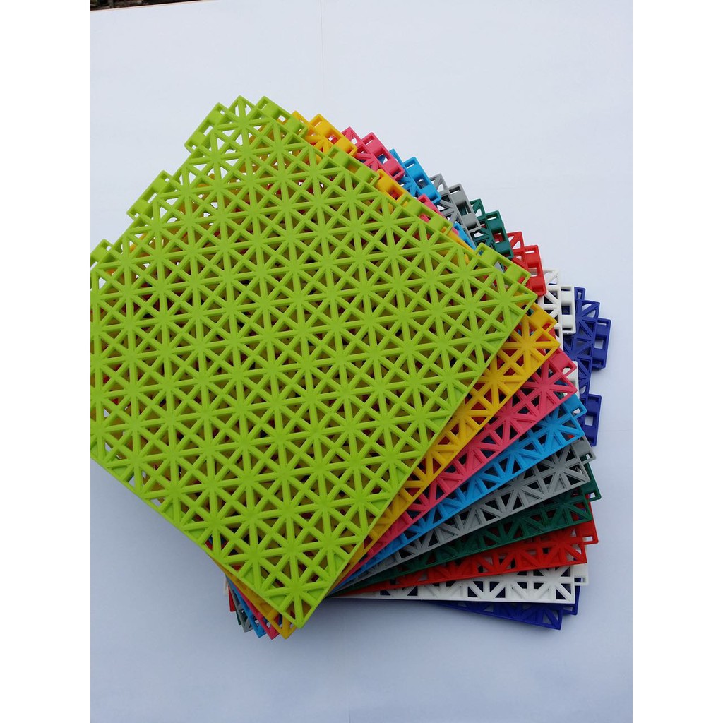 แผ่นกันลื่นในห้องนำ้/แผ่นปูพื้นกันลื่น-มี 9สี่( 25cm*25cm*1.2 cm) เนื้ออย่างนิ่ม 2025