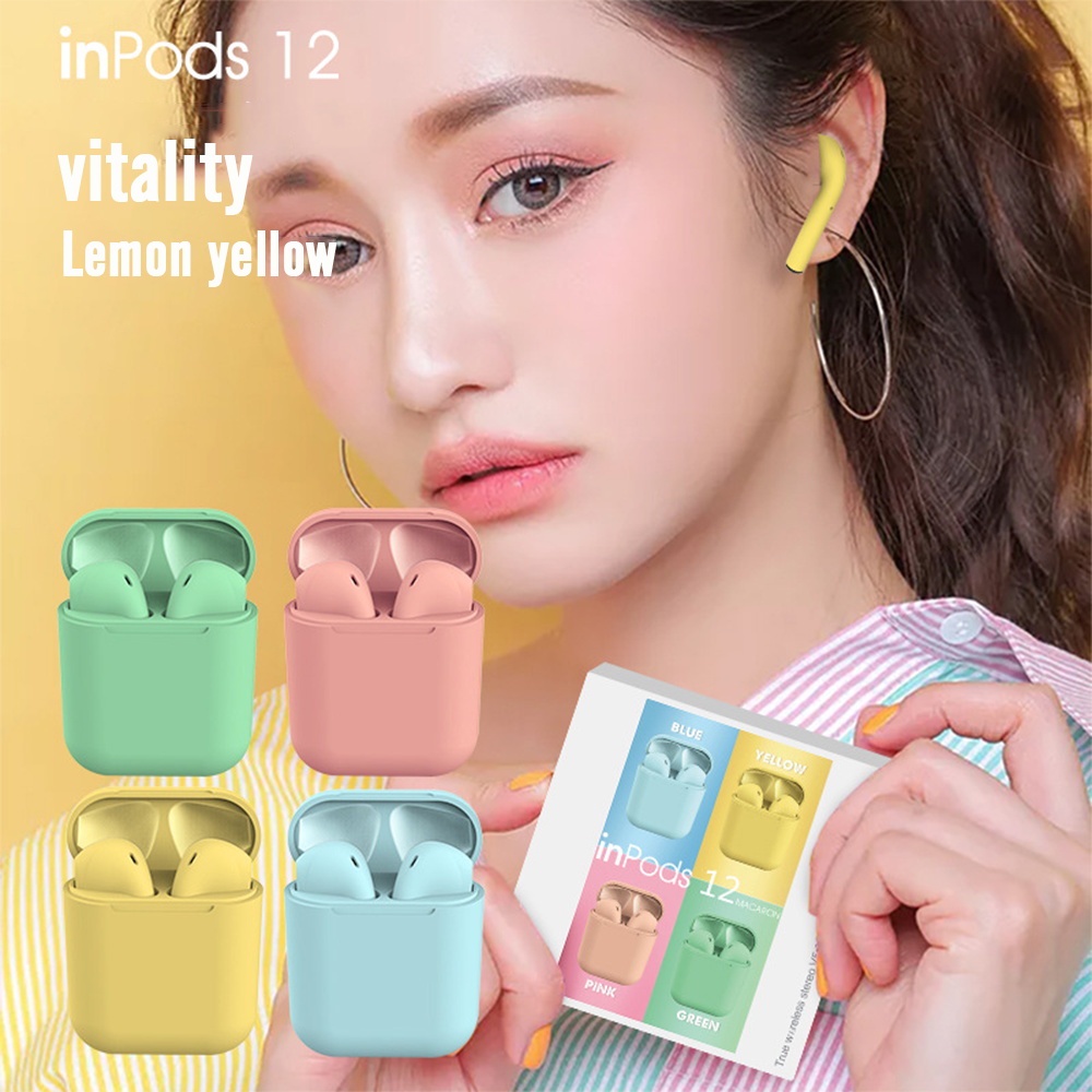 Inpods12 หูฟังบลูทูธไร้สาย แบบพกพา พร้อมไมโครโฟน Anglestore Th Thaipick