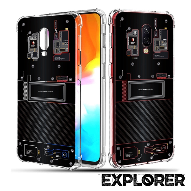 เคส สำหรับ OnePlus 6T [Explorer Series] 3D Anti-Shock Protection TPU Case