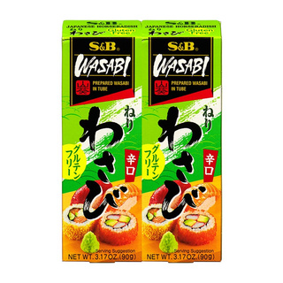 !!  สินค้าขายดี  !! เอสแอนด์บี วาซาบิหลอด 90 กรัม x 2 หลอด S&amp;B Prepared Wasabi 90 g x 2 Tubes