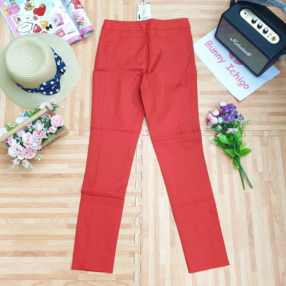 Caixuan กางเกง เอว 27 นิ้ว ขายาว มือ1 สีแดง sh1