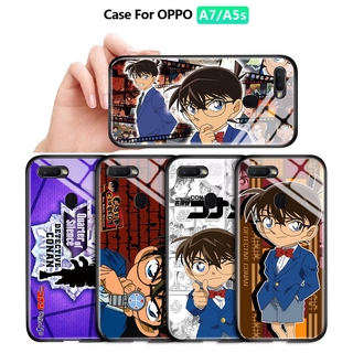 เคสโทรศัพท์มือถือ กันกระแทก ลายการ์ตูนโคนัน สําหรับ Oppo A7 A5S A12
