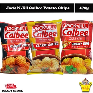 Jack N Jill Calbee Potato Chips Salted / BBQ / Flaming Chili 170g