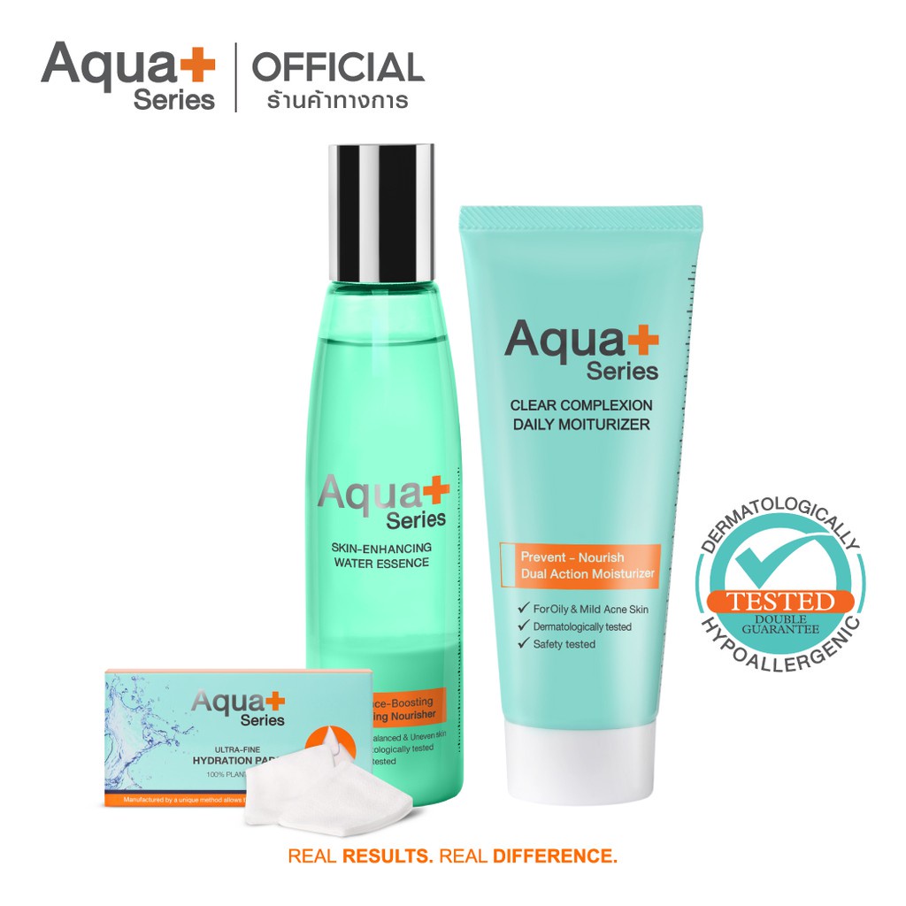 [XXCTEHX ลดเพิ่ม 150.-] AquaPlus Clear Complexion Daily Moisturizer & Skin-Enhancing Water Essence (