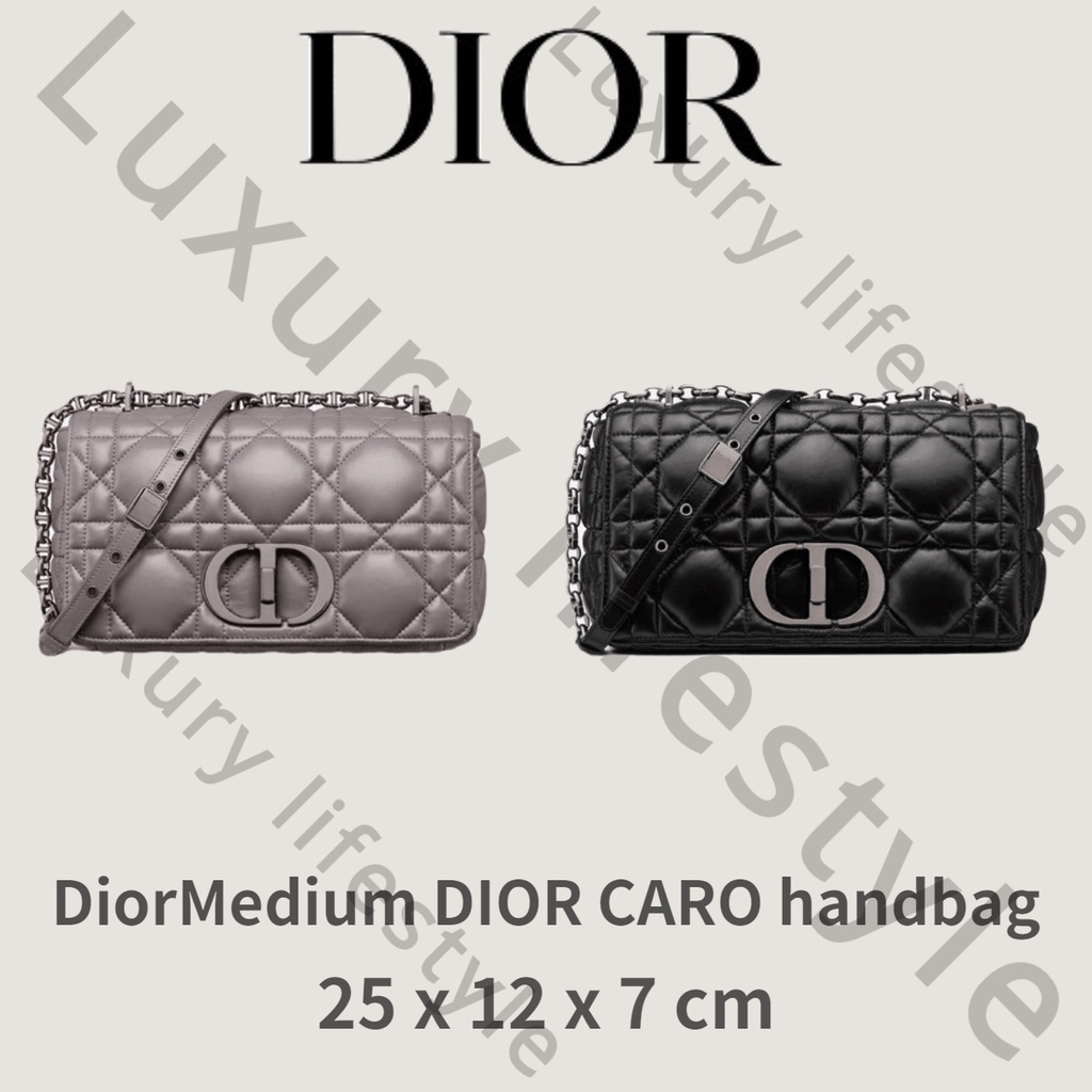 Dior medium DIOR CARO handbag/กระเป๋าถือ Dior DIOR CARO ขนาดกลาง
