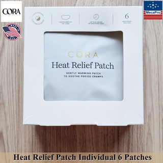 CORA® Heat Relief Patch to Soothe Period Cramps 8hr of Heat 7.5" long 6 Count แผ่นประคบร้อน แผ่นแปะร้อน ลดปวดประจำเดือน