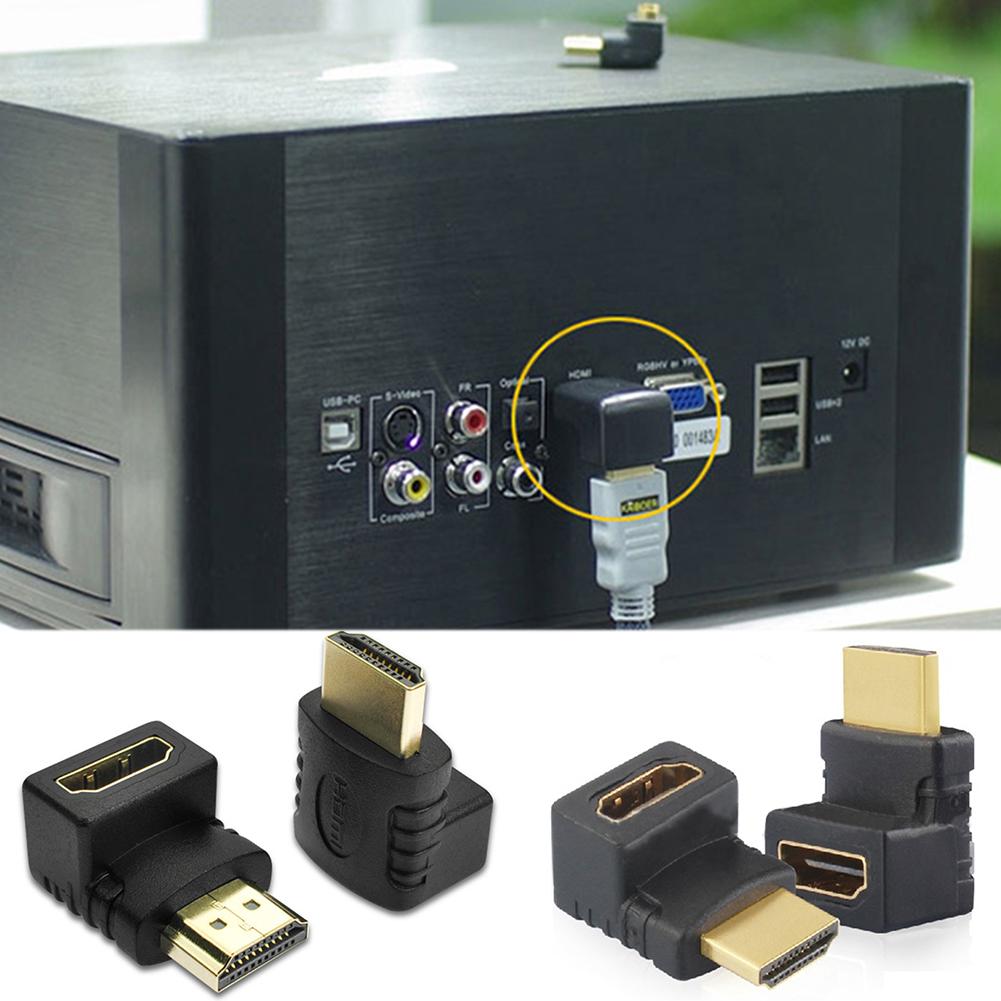 อะแดปเตอร์แปลง 1080 P Adapter 90 Degree Male to Female HDMI 270 TV Coupler