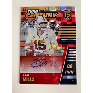 2021 Panini Donruss Elite Football : NFL Houston Texans - Davis Mills #TTC-DMI /Rookie /Auto /Red /99