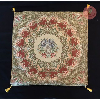 อาสนะพระสงฆ์ เบาะรองนั่งของพระสงฆ์ ลายหลุยส์​ มีซิปถอดซักได้