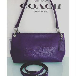 Coach pouch สีม่วงใหม่แท้100% พร้อมส่ง