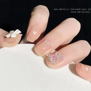 Rou Bao ขายดี อะไหล่เรซิ่น รูปหมีน้อยน่ารัก สําหรับตกแต่งเล็บ DIY 50 ชิ้น ต่อแพ็ก