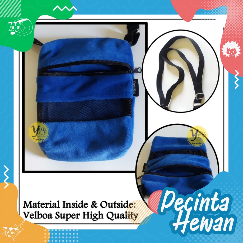 Yopetoys Bonding Pouch Sugar Glider Navy Sugar Glider Accessories Sugar Glider Bag Bonding Pouch Bag