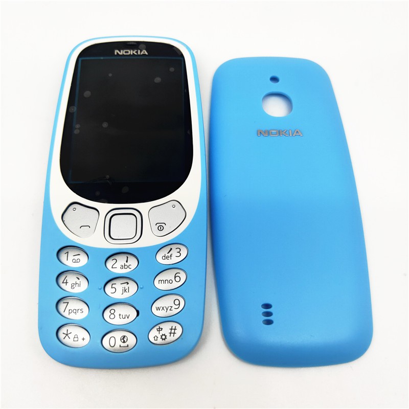 ใหม่ Full Housing สําหรับ Nokia 3310 (รุ่น 4G) Face Frame Battery Cover Case พร้อมคีย์บอร์ด