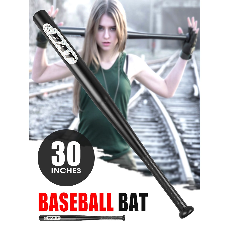 ส่งฟรี ไม้เบสบอล 30 นิ้ว ไม้เบสบอลโลหะป้องกันตัว ไม้เบสบอลสีดำ สีเงิน Baseball Batเงินร้านคนไทย มีเก็บเงินปลายทาง
