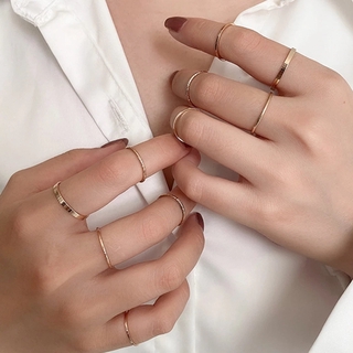 10 ชิ้น / เซต แฟชั่นเกาหลี พังก์ มินิมอล วินเทจ สีทอง สีเงิน แหวนข้อต่อ / โบฮีเมียน ที่เรียบง่าย หรูหรา ชุดแหวนโลหะ สําหรับผู้หญิง / แหวนนิ้วบิด ทรงกลม / ของขวัญน่ารัก สําหรับเด็กผู้หญิง แหวนปาร์ตี้ เครื่องประดับผู้หญิงยอดนิยม