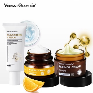 Vibrant GLAMOUR ชุดครีมกันแดด ต่อต้านริ้วรอย ไวท์เทนนิ่ง 3 ชิ้น