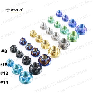 RTAMO ไทเทเนียม Gr5 น็อตตัวเมีย M5 M6 M8 M10 M12 M14(เบอร์ 8 10 12 14 17 19) CNC Nut Nmax Xmax Forza Wave