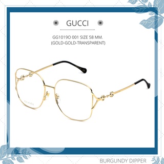 กรอบแว่นตา GUCCI รุ่น GG1019O 001 SIZE 58 MM. (GOLD-GOLD-TRANSPARENT)