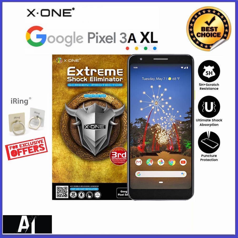 X-ONE EXTREME SHOCK ELIMINATOR SCREEN PROTECTOR สําหรับ GOOGLE PISEL 3A XL , !