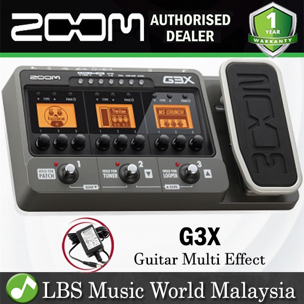 Clearance - Zoom G3X Guitar Multi Effects and Amplifier Simulator พร้อม Expression Pedal - แทนที่โดย