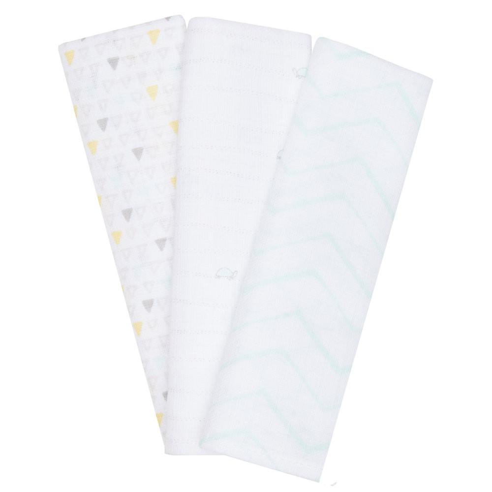 mothercare welcome home muslins mint - 3 pack NB918 ผ้าอ้อมมัสลิน