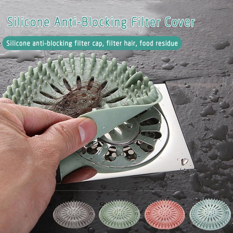 Silicone Sink Strainer,Bathroom Drain Hair Catcher Bath Stopper Plug,Sink Strainer Filter Shower Kitchen Accesories