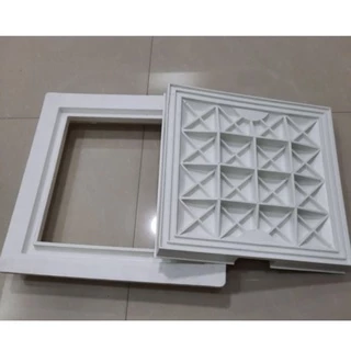 ฝาถังบำบัดน้ำเสียชนิดสี่เหลี่ยม(สีขาว)ปูกระเบื้องทับได้