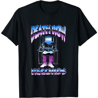 ผ้าฝ้ายคอกลมเสื้อยืด พิมพ์ลายโลโก้ Death Row Records Chrome สําหรับผู้ใหญ่from S-4XL
