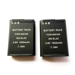 (แพ็คคู่) จำนวน 2 ก้อน แบตกล้อง Nikon EN-EL23 รหัส EN-EL23  Replacement Battery for Nikon #12