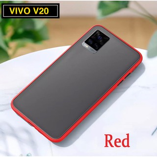 พร้อมส่ง Case Vivo V20 เคสกันกระแทก ปุ่มสีผิวด้าน ขอบนิ่มหลังแข็ง เคสโทรศัพท์ VIVO V20 [ ส่งจากไทย ]