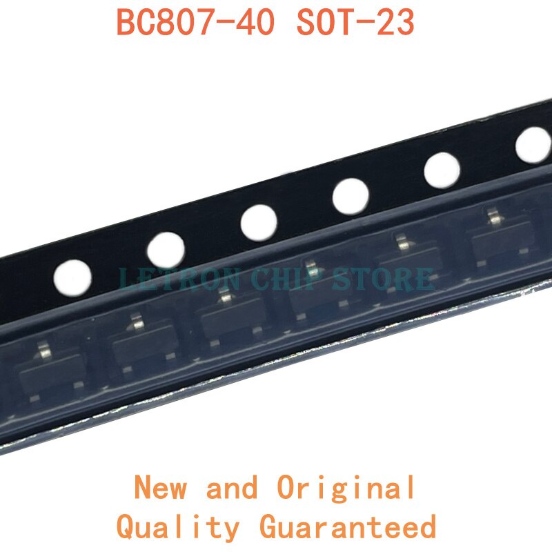 100 pcs BC807-40 sot-23 5c 5cw sot23 pnp 0.5a 45v smd ทรานซิสเตอร์ novo e original ic ชิปเซ็ต