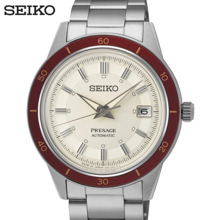 (แถมกล่องพกพา) นาฬิกาข้อมือ SEIKO PRESAGE Style 60's Display Date Automatic รุ่น SRPH93J1