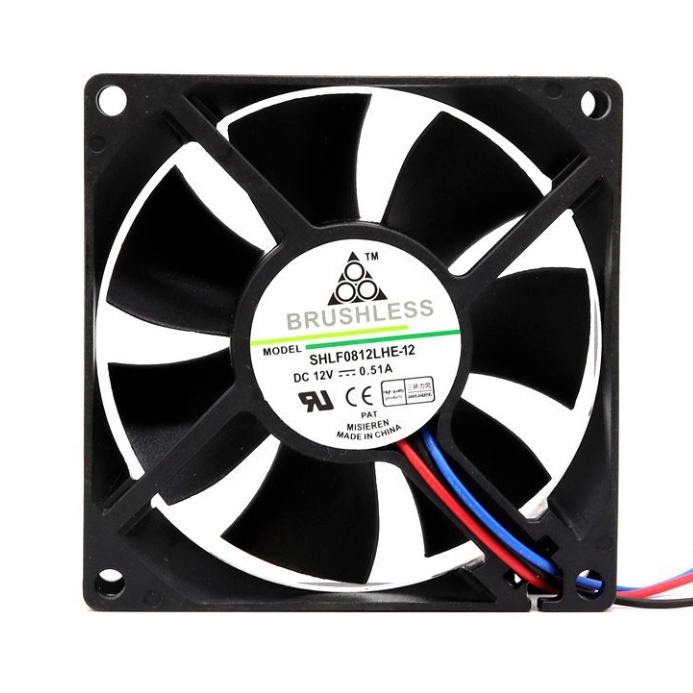 พัดลมระบายความร้อน CPU 12V 8CM 8025 4000RPM 4-Pin PWM 0.51A