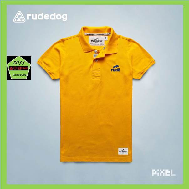 rudedog เสื้อโปโล  ชายหญิง  รุ่น Pixel สีเหลือง