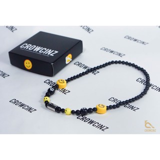 Crowcinz Smiley Necklace (Onyx / V.1 / snooker) สร้อยคอหินแท้