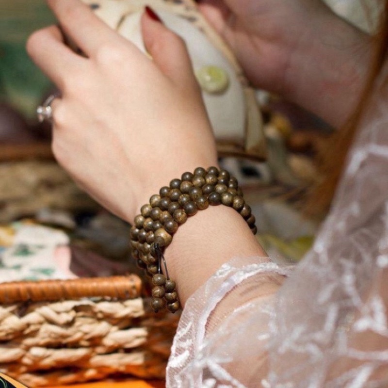 สร้อยคอไม้กฤษณา 108 เมล็ด - EXCLUSION 108 BRAIN BEADS - MEANINGFUL FENG SHUI JEWELRY