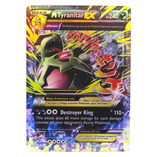 Tyranitar Mega EX 43/98 บังกิราส Pokemon Matt Card ภาษาอังกฤษ