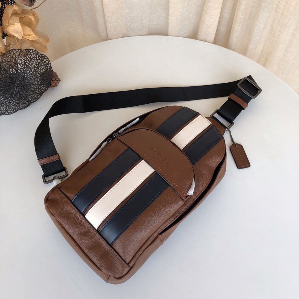 us นำเข้า⭐️ COACH MEN กระเป๋าคาดหน้าอก crossbody WAIST กระเป๋าสะพายไหล่ข้างเดียว 39942 49312 67249 49318 73344 75879