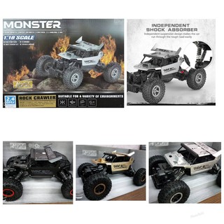 MONSTER รถบังคับ ขนาด 1:18 สเกล รีโมท 2.4GHz 4wd รถไต่หิน รถบักกี้ รถออฟโรด ตัวถังทำจาก Alloy ลุยน้ำ ได้ มีเสียงในตัว699