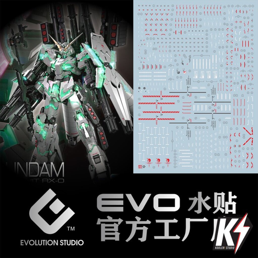 Waterdecal EVO RG Unicorn Full Armor #ดีคอลน้ำสำหรับติดกันพลา กันดั้ม Gundam พลาสติกโมเดลต่างๆ