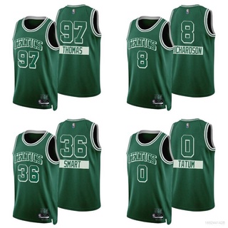 เสื้อกีฬาบาสเก็ตบอล แขนกุด ลายทีม NBA Jersey Boston Celtics Richardson Tatum Thomas พลัสไซซ์