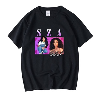 [S-5XL] เสื้อยืดแขนสั้น พิมพ์ลายรูปภาพตลก SZA สไตล์ฮิปฮอป ฮาราจูกุ สีดํา สําหรับผู้ชาย 2022