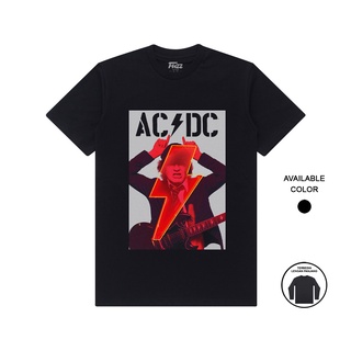 เสื้อยืดคอกลมเสื้อยืด พิมพ์ลายวง Acdc ANGUS YOUNG ROCK N ROLL สําหรับผู้ชาย และผู้หญิงS-4XL