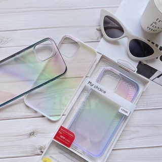 **พร้อมส่ง เคสใสโฮโลแกรมขอบสีi13  ขอบวาว งานสวย มีแพ็คเกจ X/XS XR Xsmax 11 11promax 12 12pro 12promax 13pro 13promax