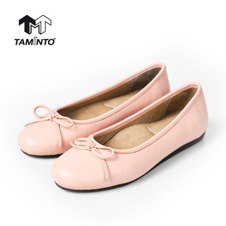 ส่งฟรี!! Taminto รองเท้าผู้หญิง หนังแท้ ส้นแบน ทรงบัลเล่ต์ พื้นนิ่ม เบา ใส่สบาย W3420 Womens Leather Ballet Flats