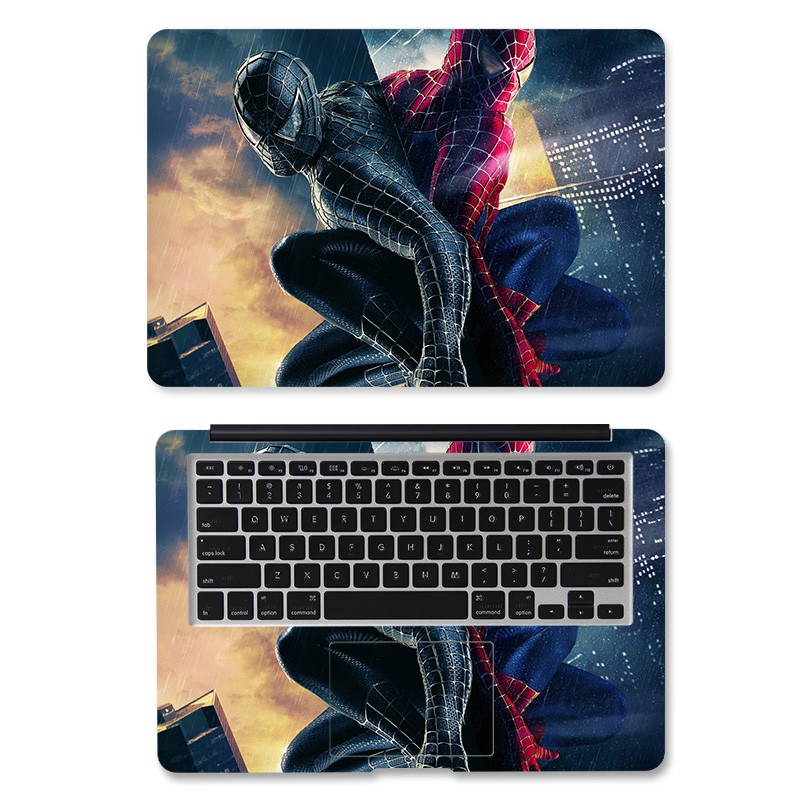 แถมฟิล์มคีย์บอร์ด★ Universal Spiderman Theme แล็ปท็อปแล็ปท็อปสติกเกอร์ผิวกําจัดไม่มีกาวซ้าย Protector สําหรับ 11 "12" 13 "14" 15 "15.6 "17 "แล็ปท็อปตกแต่ง Decal