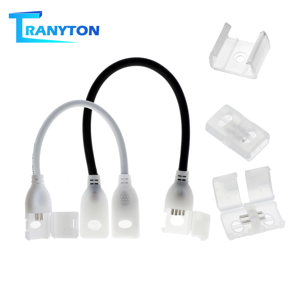 ตัวเชื่อมต่อแถบไฟ LED RGB แรงดันสูง 2pin 4pin 220V พร้อมคลิปหัวเข็มขัด
