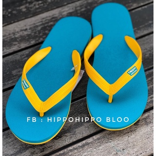 Turquoise Yellow Hippo shoe รองเท้าแตะฮิปโป No.39-40