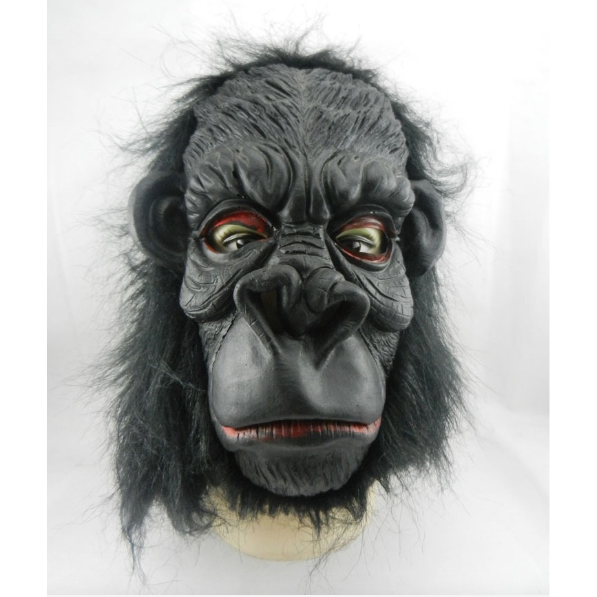 Gorilla king kong Chimpanzees ลิง orangutan ape กอริลลา Topeng ยางยาง Creepy หน้ากากของเล่นปาร์ตี้ฮาโลวีนคอสเพลย์