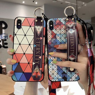 เคสโทรศัพท์มือถือแบบนิ่ม TPU ลายนูน 3D พร้อมสายคล้องข้อมือ สําหรับ Samsung Galaxy Note 10 S10 Plus A52 A52S A73